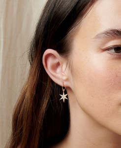 Fine Earrings: Anahata Hoops - 9k White Gold, Diamond