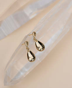 Gold Earrings: Cosmic Drop Earrings - 22k Gold Vermeil