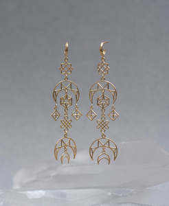 Gold Earrings: Enlightened Earrings - 22k Gold Vermeil