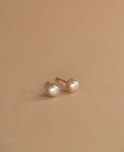 Pearl Earrings - 22k Gold Vermeil, Freshwater Pearl