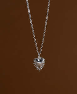 Mini Heart Rays Necklace - 925 Sterling Silver