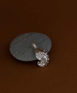 Paper Nautilus Charm - 925 Sterling Silver