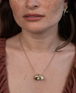 Gold Necklaces: Paper Nautilus Necklace - 22k Gold Vermeil