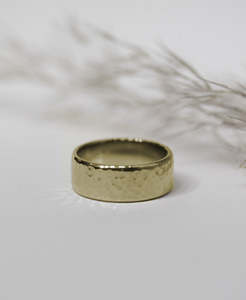 Solid Gold Platinum Rings: Orion Band 8mm - 9k Yellow Gold