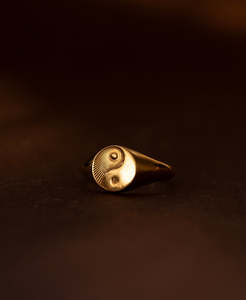 Gold Rings: Yin Yang Ring - 22k Gold Vermeil