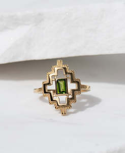 Gold Rings: Munay Ring - 22k Gold Vermeil, Chrome Diopside
