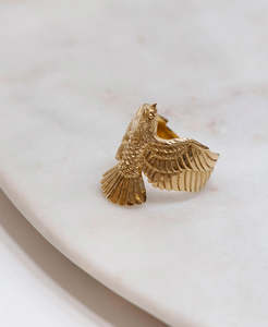 Gold Rings: Falcon Ring - 22k Gold Vermeil