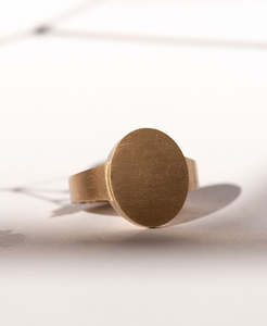 Signet Rings: Adamo Large Signet - 18k Yellow Gold