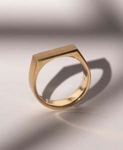 Signet Rings: Eterno Band - 18k Yellow Gold