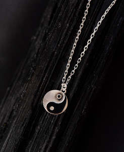 3rd Anniversary: Yin Yang Necklace - 925 Sterling Silver