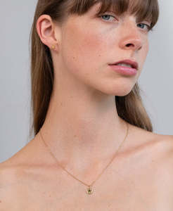 4th Anniversary: Manuka Necklace - 22k Gold Vermeil, Chrome Diopside