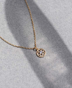 Manuka Necklace - 22k Gold Vermeil, White Zircon