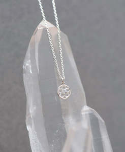 Manuka Necklace - 925 Sterling Silver, White Zircon
