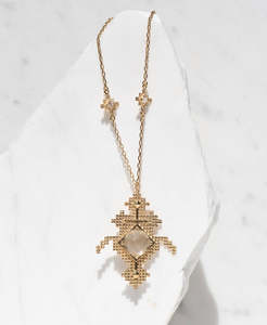 Apu Necklace - 22k Gold Vermeil, Green Amethyst