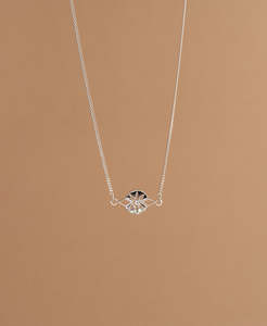 Zia Necklace - 925 Sterling Silver, White Zircon