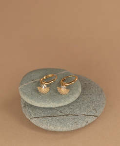 Eos Earrings - 22k Gold Vermeil, White Zircon