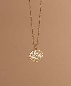 Star Sign Cancer: Sun in Cancer Necklace - 22k Gold Vermeil