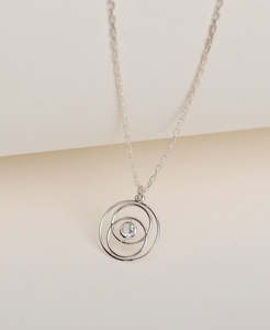 Z&M X Kirsty Gallagher Cosmic Purpose Necklace - 925 Sterling Silver, Aquamarine