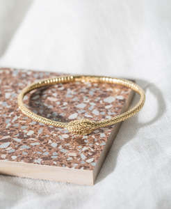 Eternity Snake Bracelet - 14k Yellow Gold