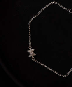 Inti Bracelet - 925 Sterling Silver, Peach Zircon