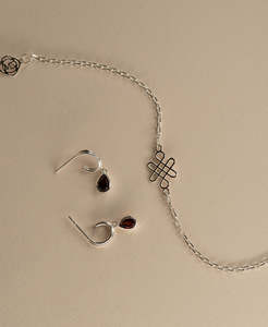 Ophelia Hoops & Eternal Bracelet Gift Set - 925 Sterling Silver