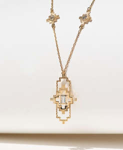 Necklaces: Munay Necklace - 22k Gold Vermeil, Aquamarine