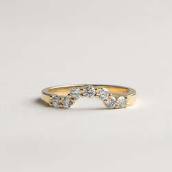 Curved Diamond Ring