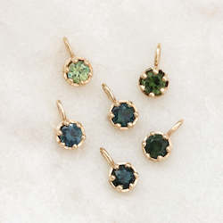 Ready To Wear: Round Claw Set Sapphire Pendant Charms