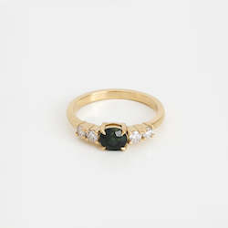 Parti Sapphire & Diamond Five Stone Ring