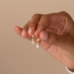 Ready To Wear: Bezel Set Diamond Earrings