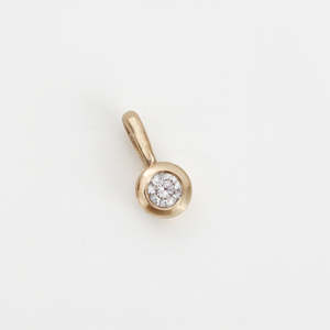 label: Made to Order: Round Diamond Pendant Charm