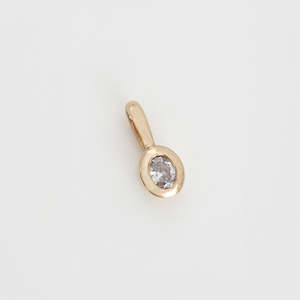label: Made to Order: Oval Diamond Pendant Charm