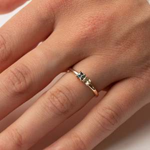 Stackers: Mismatch Oval & Square Sapphire Ring