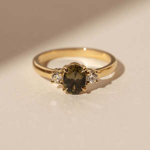 Orbit 1.23ct Oval Olive-Green Sapphire