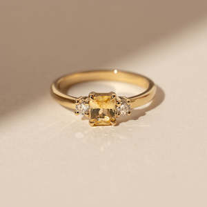 Orbit 0.72ct Emerald Cut Yellow Sapphire