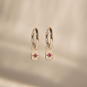 Ruby Astra Huggie Earrings
