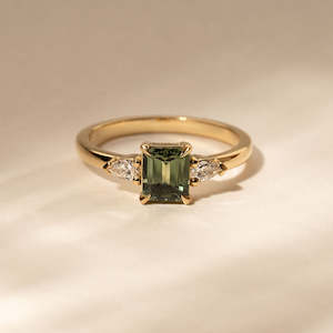 Dahlia 1.12ct Emerald Cut Green Sapphire