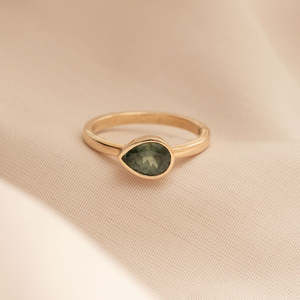 Ready To Wear: East-West 1.21ct Pear-cut Green Sapphire