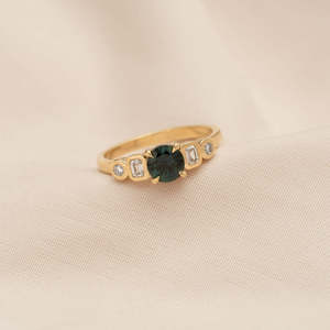 Posy 0.89ct Round Teal Sapphire