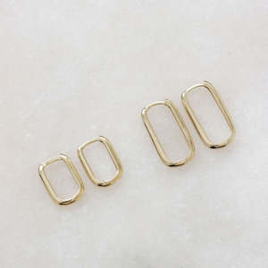Earrings: Paperclip Huggies