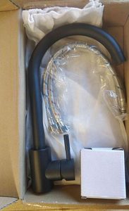 Products: Large Curved Hot/Cold Tap. Saturn Black – Zone 2