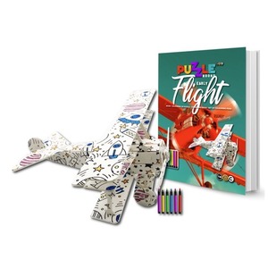 Kids: 3D Puzzle Colouring Book – Flight