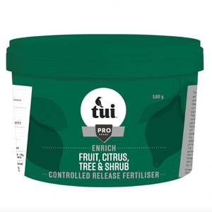 Products: Tui Enrich Fruit, Citrus, Tree & Shrub Controlled Release Fertiliser 500g