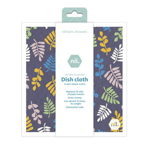Homeware: Eco Dishcloth – Purple Ferns