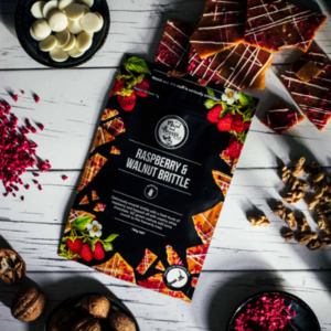 Indulgence: Raspberry and Walnut Brittle – 180g