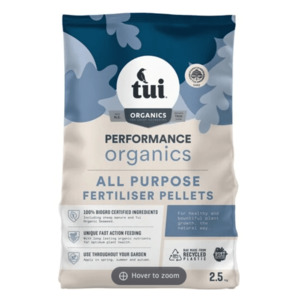 Products: Tui Performance Organics All Purpose Fertiliser (2.5kg)