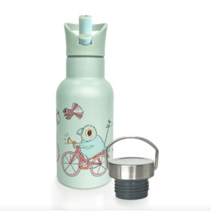 Homeware: Kuwi Stainless Steel Drink Bottle + 2 Lids