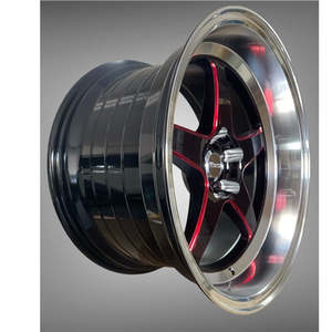 18 Inch Wheels: 18x10.5 Deep Dish 5x114.3 Black Red Alloy Wheels ET30 – Set of 4