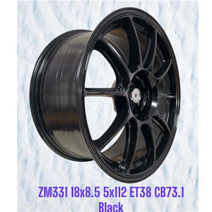18 Inch Wheels: 18x8.5 Alloy Wheels 5x112 ET38 Black – Set of 4