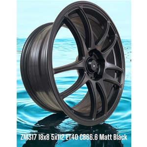 18x8 Alloy Wheels 5x112 ET40 Matt Black – Set of 4